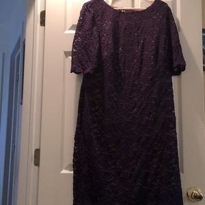 Day to evening lace overlay dress